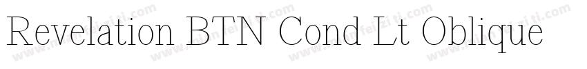Revelation BTN Cond Lt Oblique字体转换